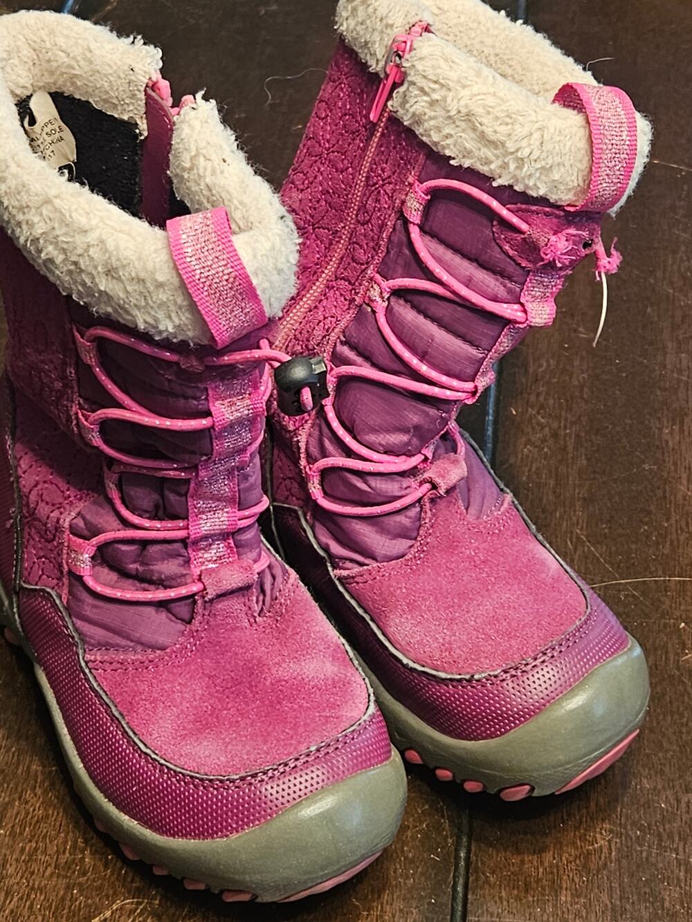 Girls M.A.P Snow Boots size 11M Leather Upper